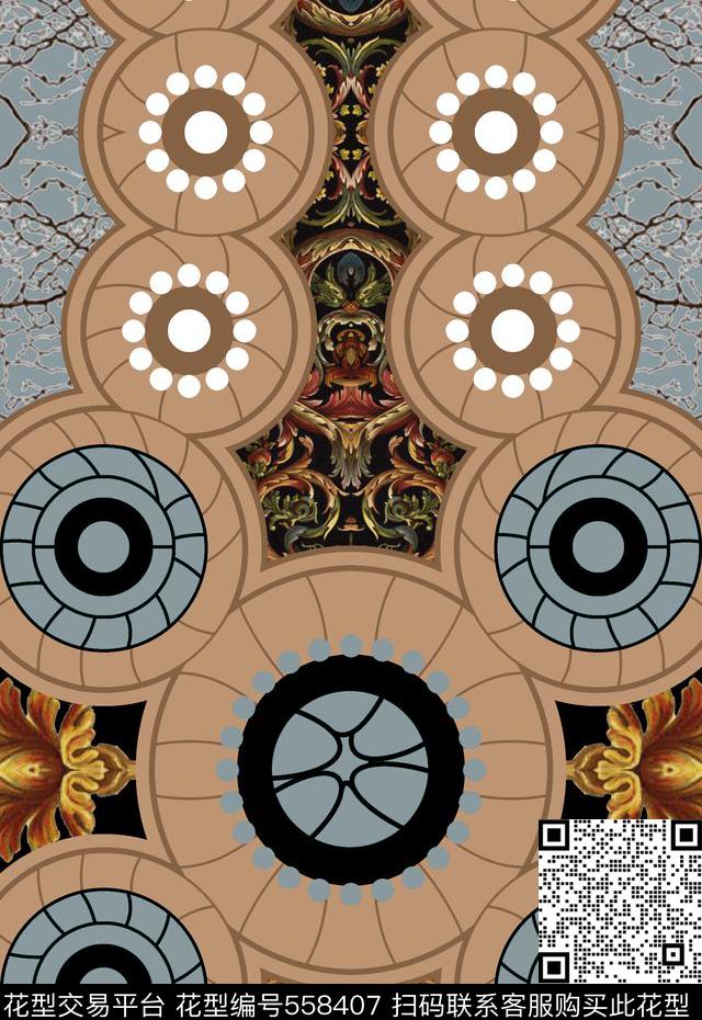 地板系复古金属感数码印花华亿平台下载（图片编号: 558407） - 瓦栏（Walan）