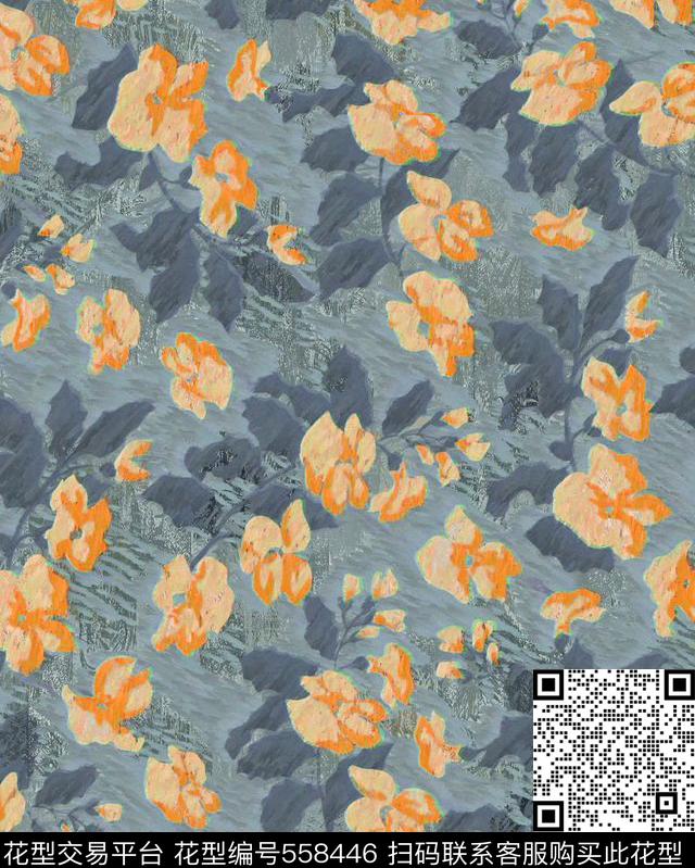 花卉服装数码数码印花华亿平台下载（图片编号: 558446） - 瓦栏（Walan）