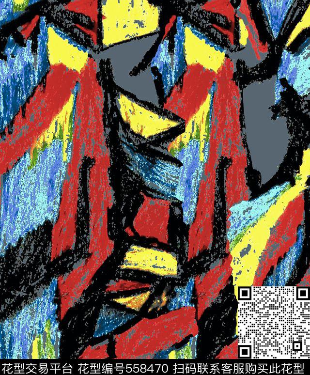 抽象几何沙点数码印花华亿平台下载（图片编号: 558470） - 瓦栏（Walan）