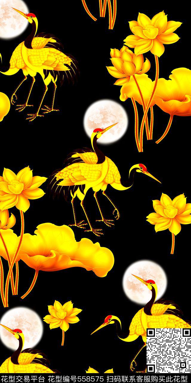 花鸟数码印花华亿平台下载（图片编号: 558575） - 瓦栏（Walan）