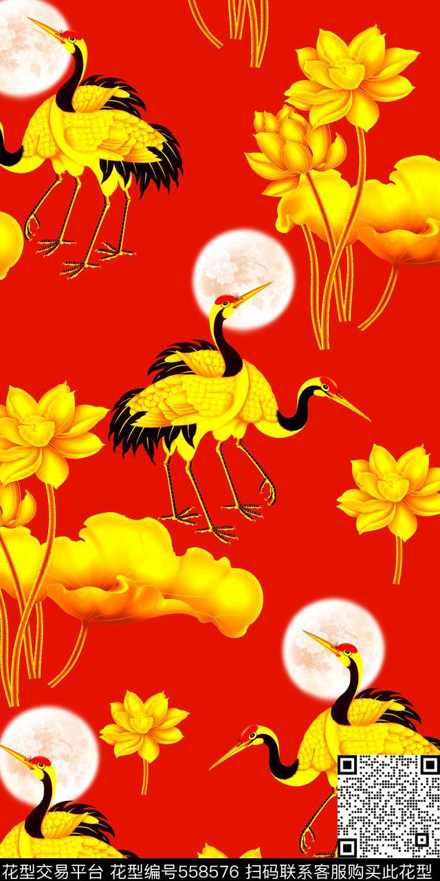 花鸟数码印花华亿平台下载（图片编号: 558576） - 瓦栏（Walan）