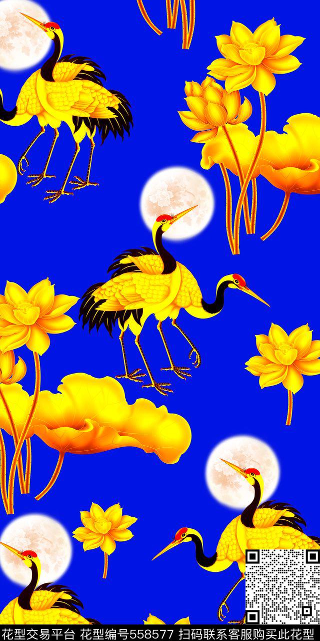 花鸟数码印花华亿平台下载（图片编号: 558577） - 瓦栏（Walan）