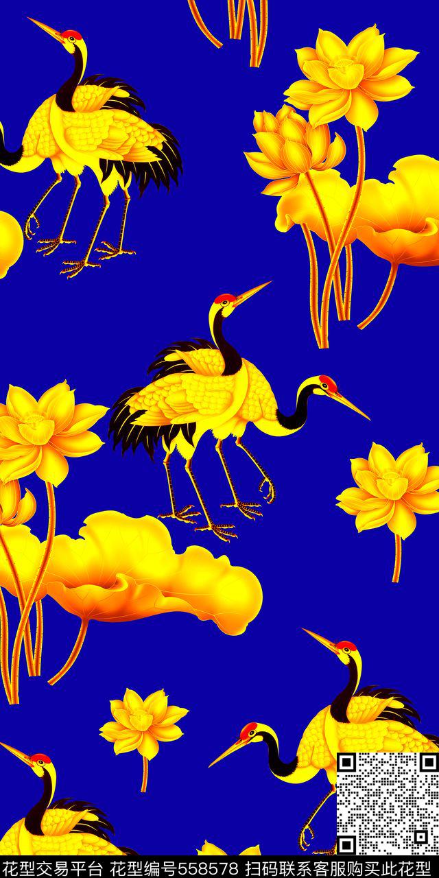 花鸟数码印花华亿平台下载（图片编号: 558578） - 瓦栏（Walan）