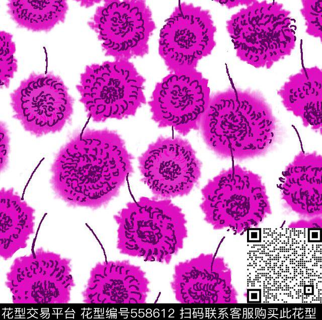 田园风花卉向日葵传统印花华亿平台下载（图片编号: 558612） - 瓦栏（Walan）