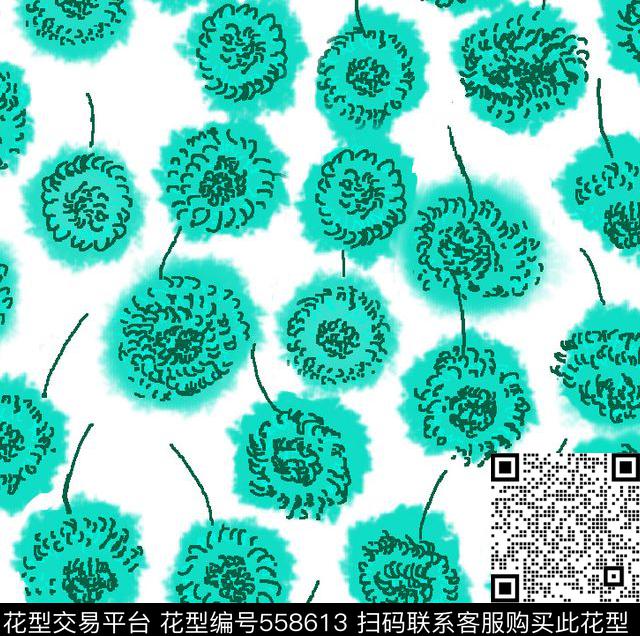 田园风花卉向日葵传统印花华亿平台下载（图片编号: 558613） - 瓦栏（Walan）