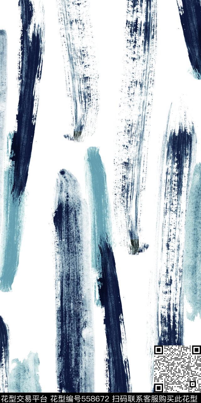 大气手绘肌理渐变男女装花卉数码印花华亿平台下载（图片编号: 558672） - 瓦栏（Walan）
