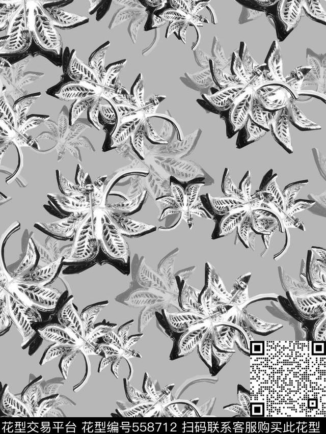 复古金属潮流数码印花华亿平台下载（图片编号: 558712） - 瓦栏（Walan）