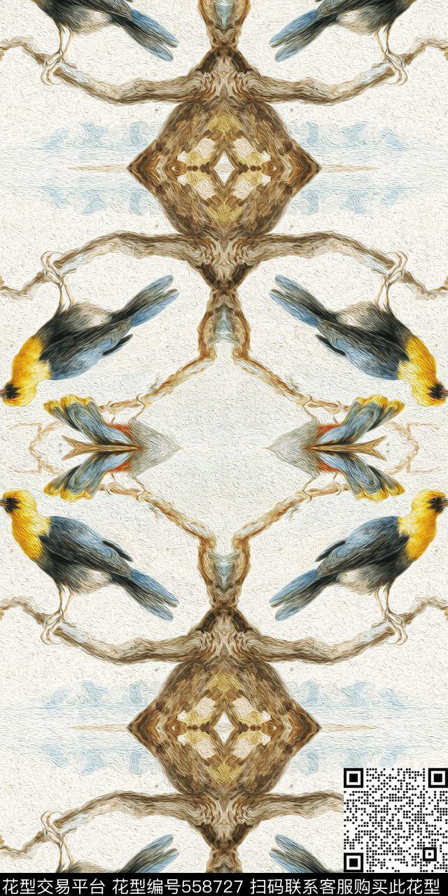 时尚动物油画连衣裙卫衣羽绒服数码印花华亿平台下载（图片编号: 558727） - 瓦栏（Walan）