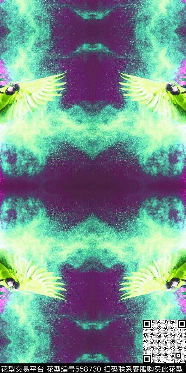 时尚动物油画羽绒服卫衣连衣裙数码印花华亿平台下载（图片编号: 558730） - 瓦栏（Walan）