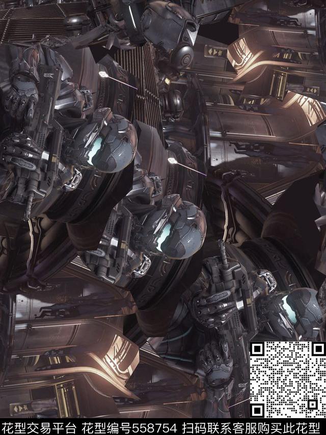 复古星球大战潮流数码印花华亿平台下载（图片编号: 558754） - 瓦栏（Walan）