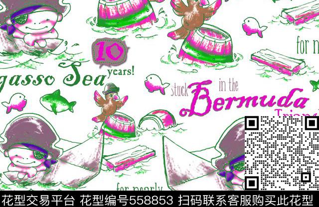 卡通动漫鹦鹉数码印花华亿平台下载（图片编号: 558853） - 瓦栏（Walan）