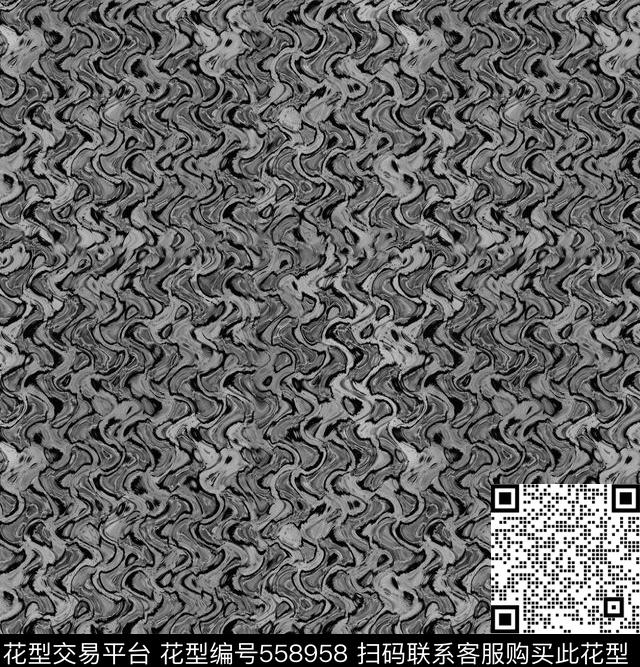 复古抽象肌理服装数码印花华亿平台下载（图片编号: 558958） - 瓦栏（Walan）