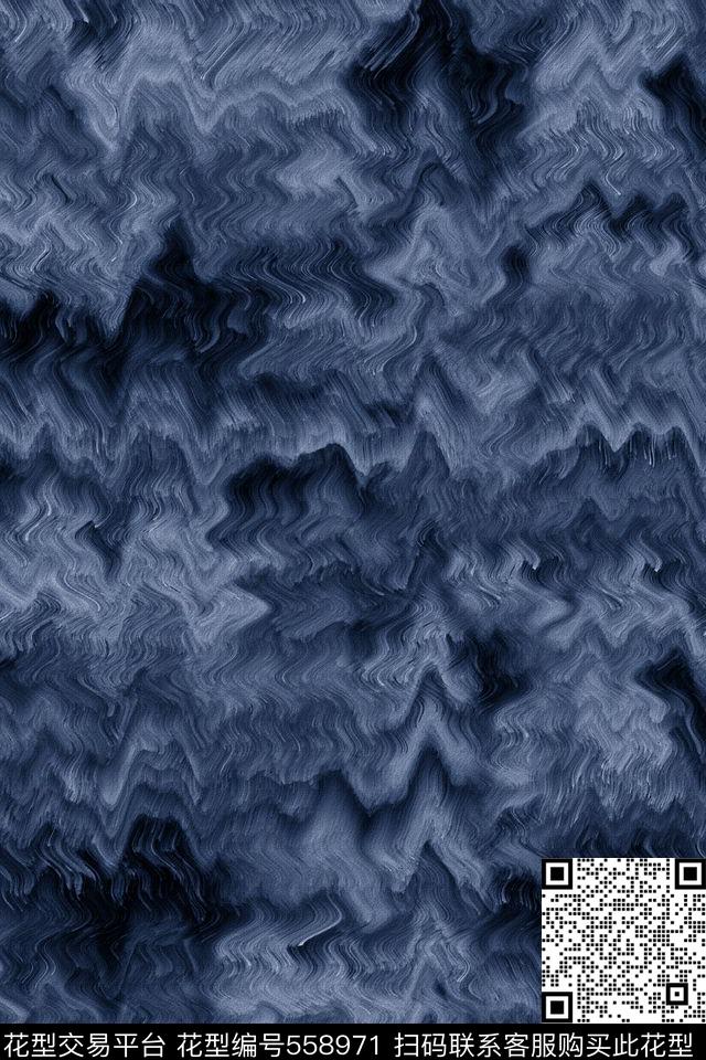 抽象肌理复古男装数码印花华亿平台下载（图片编号: 558971） - 瓦栏（Walan）