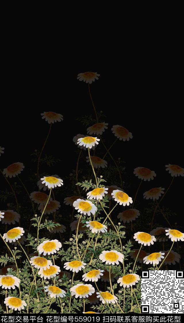 雏菊潮流时尚定位数码印花华亿平台下载（图片编号: 559019） - 瓦栏（Walan）