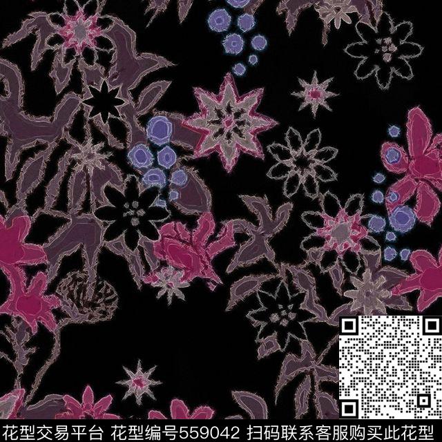 花卉服装数码数码印花华亿平台下载（图片编号: 559042） - 瓦栏（Walan）