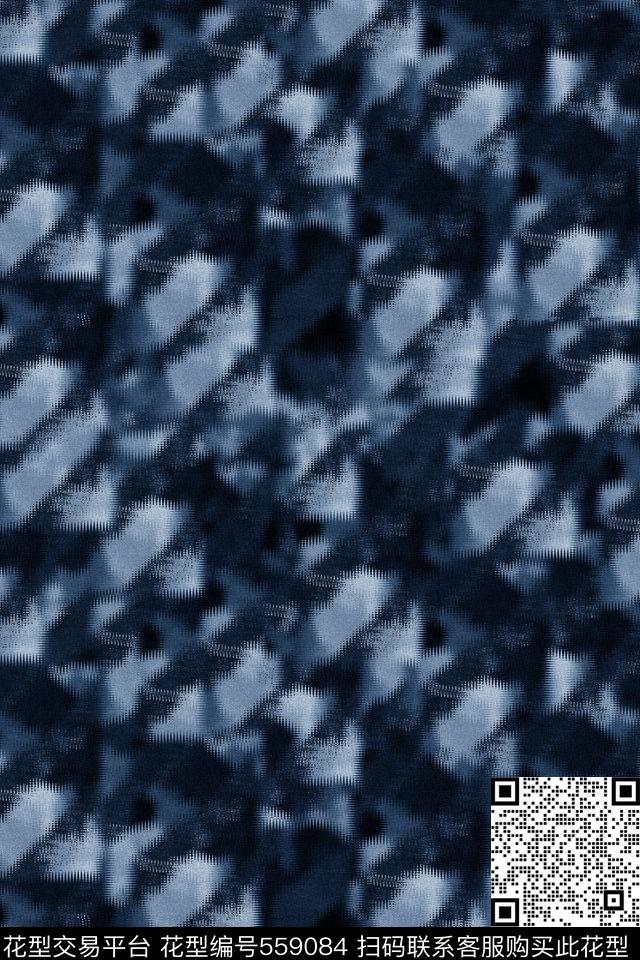 复古抽象肌理男装传统印花华亿平台下载（图片编号: 559084） - 瓦栏（Walan）