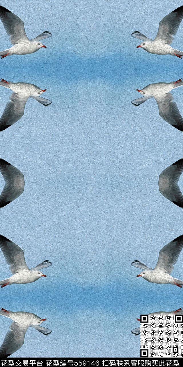 时尚动物油画连衣裙羽绒服卫衣数码印花华亿平台下载（图片编号: 559146） - 瓦栏（Walan）