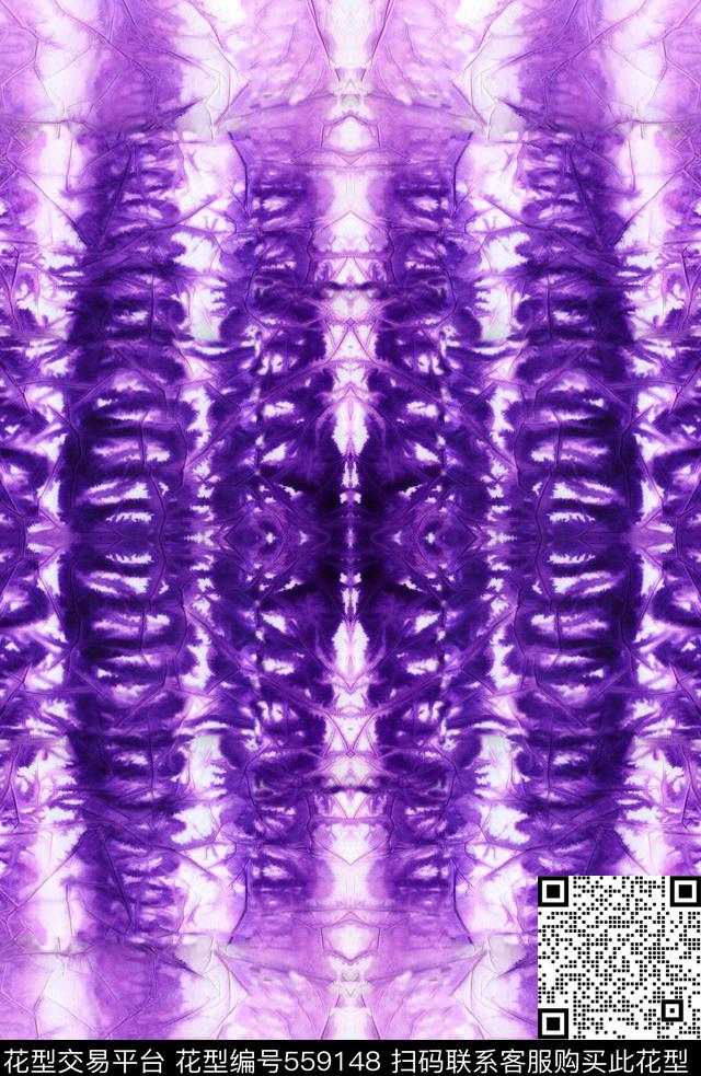 时尚水墨宣纸数码印花华亿平台下载（图片编号: 559148） - 瓦栏（Walan）