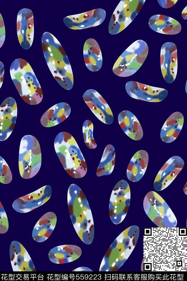 时尚几何彩色数码印花华亿平台下载（图片编号: 559223） - 瓦栏（Walan）