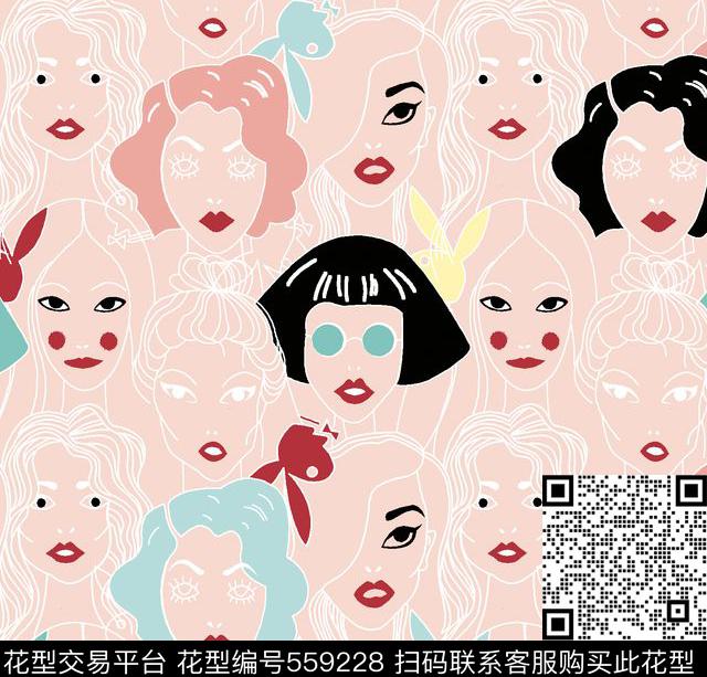 卡通花花公子Playboy传统印花华亿平台下载（图片编号: 559228） - 瓦栏（Walan）