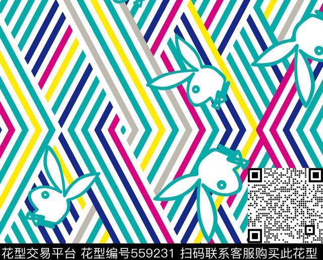 Playboy潮流时尚国际品牌传统印花华亿平台下载（图片编号: 559231） - 瓦栏（Walan）