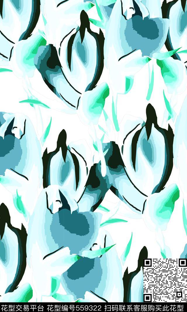 水彩风格花朵水彩花卉传统印花华亿平台下载（图片编号: 559322） - 瓦栏（Walan）