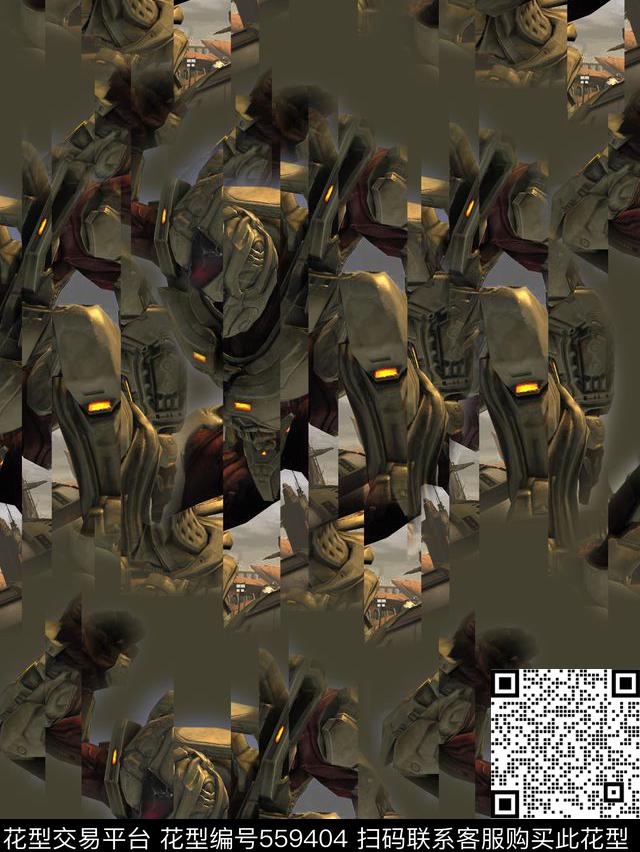 潮流复古机器人数码印花华亿平台下载（图片编号: 559404） - 瓦栏（Walan）