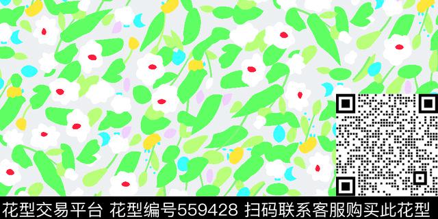 小翠花抽象花卉古典花卉传统印花华亿平台下载（图片编号: 559428） - 瓦栏（Walan）