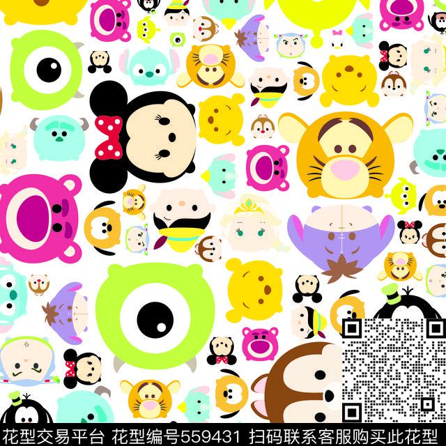 迪士尼卡通动物传统印花华亿平台下载（图片编号: 559431） - 瓦栏（Walan）