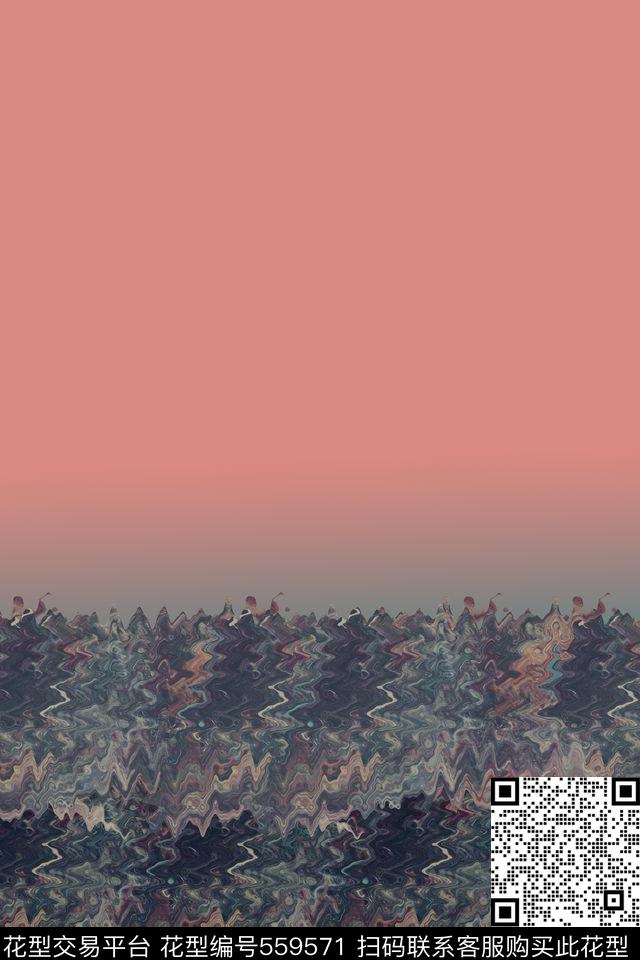 创意服装面料创意图案设计抽象数码印花华亿平台下载（图片编号: 559571） - 瓦栏（Walan）