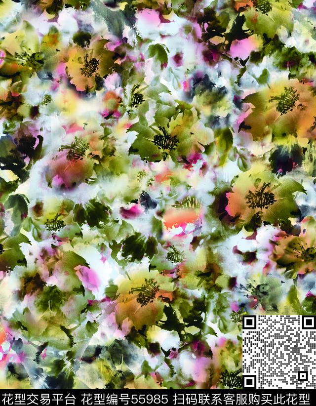 花秋天落叶数码印花华亿平台下载（图片编号: 55985） - 瓦栏（Walan）