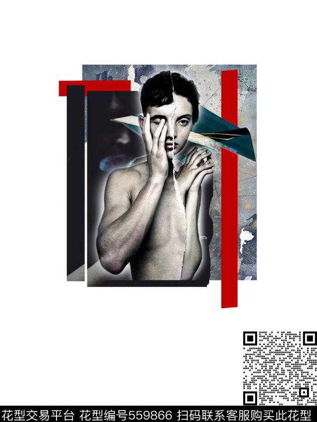 纪梵希风格流行时尚人物数码印花华亿平台下载（图片编号: 559866） - 瓦栏（Walan）