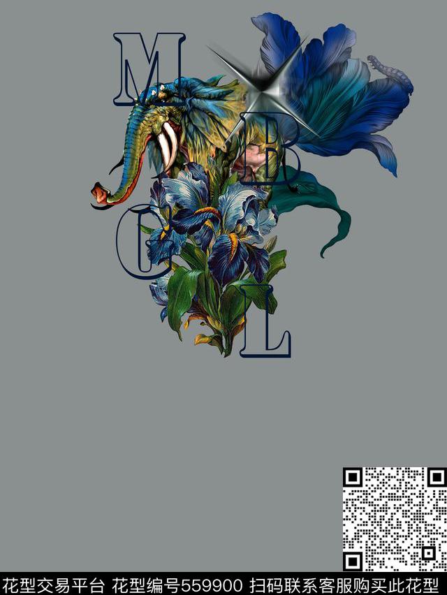 欧美大牌风格复古彩色油画数码印花华亿平台下载（图片编号: 559900） - 瓦栏（Walan）