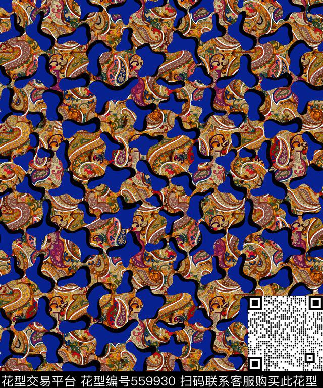 抽象几何动物数码印花华亿平台下载（图片编号: 559930） - 瓦栏（Walan）