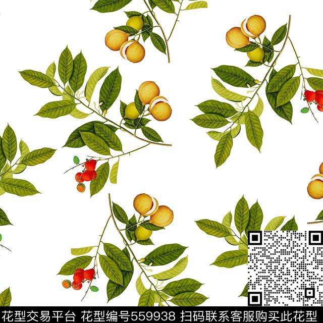 抽象花叶子数码印花华亿平台下载（图片编号: 559938） - 瓦栏（Walan）