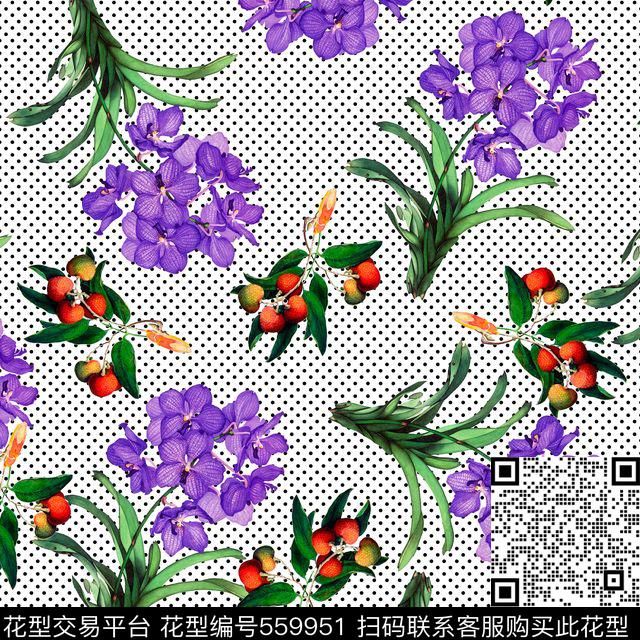 抽象几何花数码印花华亿平台下载（图片编号: 559951） - 瓦栏（Walan）