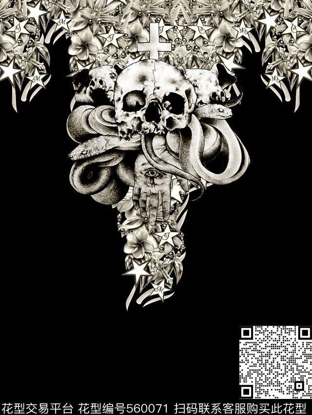 抽象花卉欧美大牌风格数码印花华亿平台下载（图片编号: 560071） - 瓦栏（Walan）