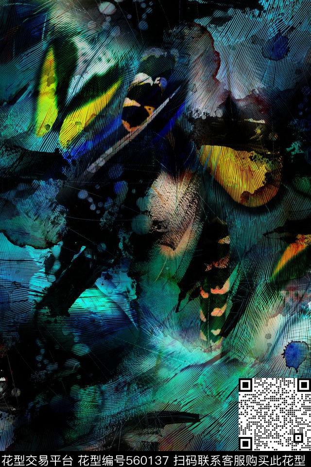 原创潮牌肌理数码印花华亿平台下载（图片编号: 560137） - 瓦栏（Walan）