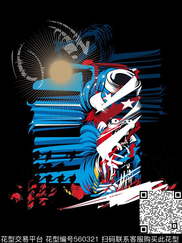 趣味小丑花卉数码印花华亿平台下载（图片编号: 560321） - 瓦栏（Walan）