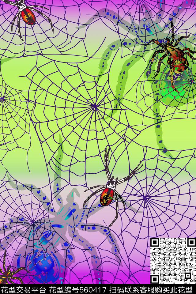 原创L.D~手绘L.D~渐变数码印花华亿平台下载（图片编号: 560417） - 瓦栏（Walan）