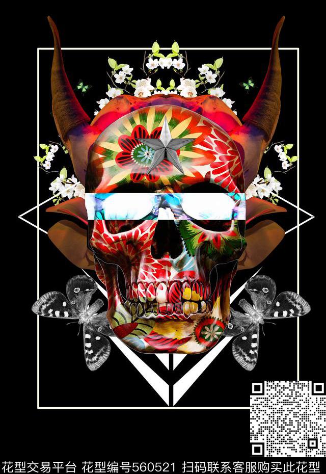 印花人物时尚潮流时尚数码印花华亿平台下载（图片编号: 560521） - 瓦栏（Walan）