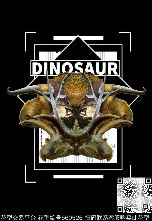 T恤卫衣印花潮流时尚定位恐龙男装数码印花华亿平台下载（图片编号: 560526） - 瓦栏（Walan）
