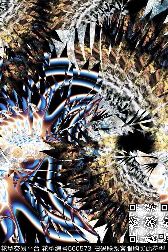 女装四方连续抽象几何数码印花华亿平台下载（图片编号: 560573） - 瓦栏（Walan）