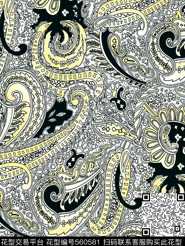手绘大牌欧式变形虫火腿纹动物华亿平台动物纹古典中国风传统印花华亿平台下载（图片编号: 560581） - 瓦栏（Walan）