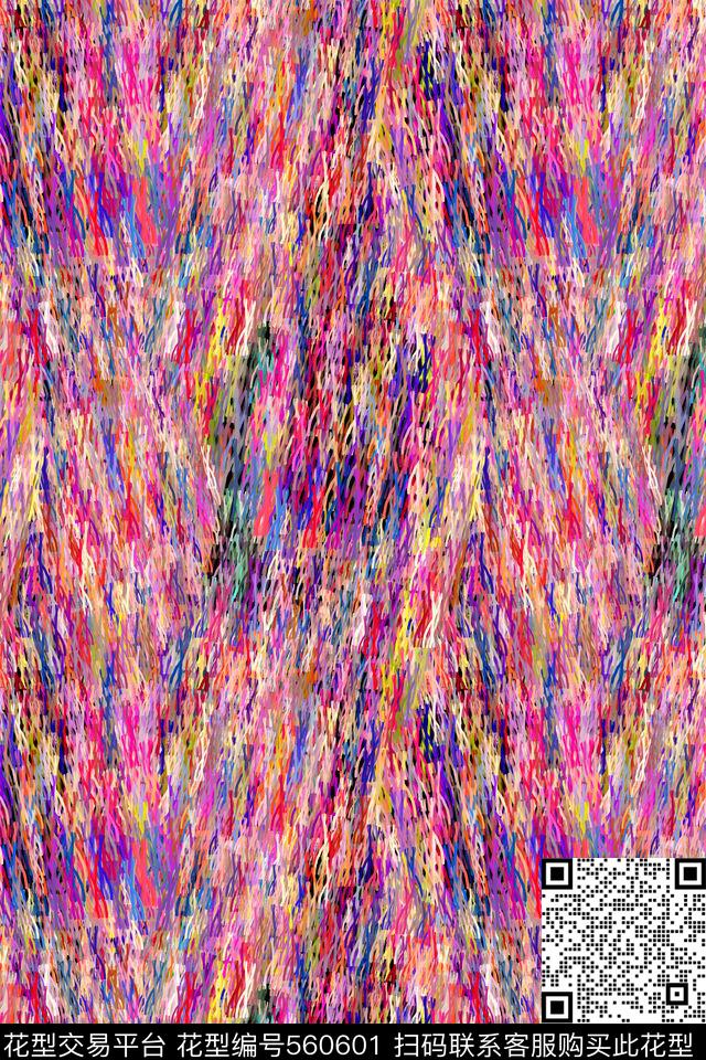 创意肌理线条数码印花华亿平台下载（图片编号: 560601） - 瓦栏（Walan）