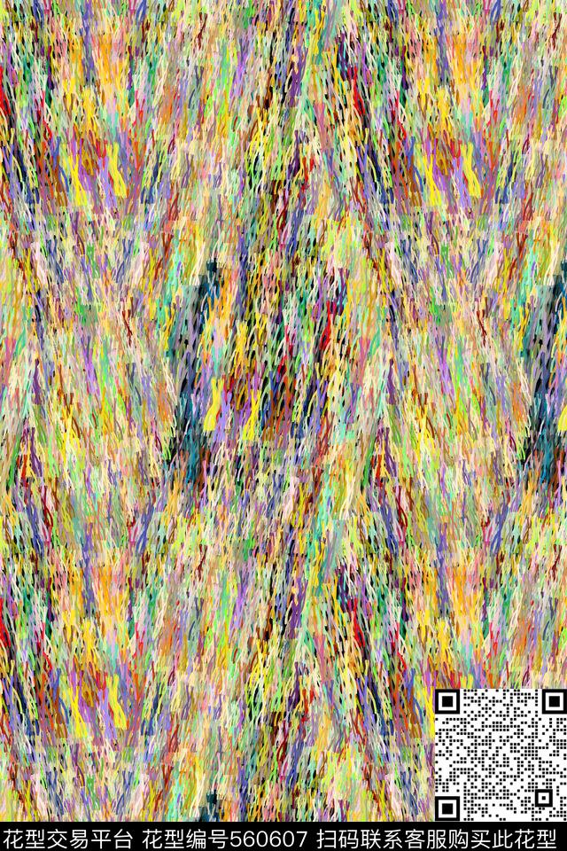 创意肌理线条数码印花华亿平台下载（图片编号: 560607） - 瓦栏（Walan）