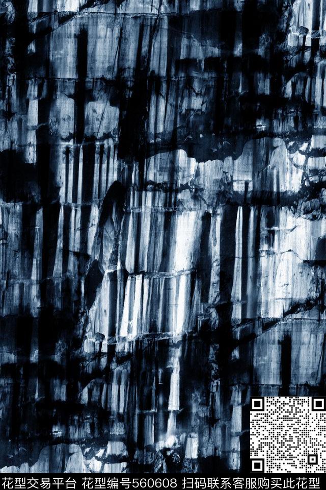 男装水彩笔刷传统印花华亿平台下载（图片编号: 560608） - 瓦栏（Walan）