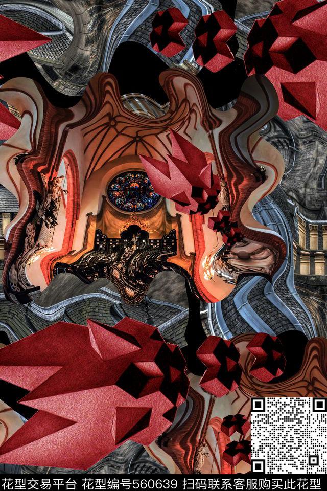 潮流复古男装华亿平台数码印花华亿平台下载（图片编号: 560639） - 瓦栏（Walan）