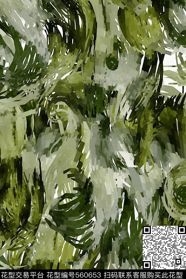 复古抽象笔刷肌理数码印花华亿平台下载（图片编号: 560653） - 瓦栏（Walan）