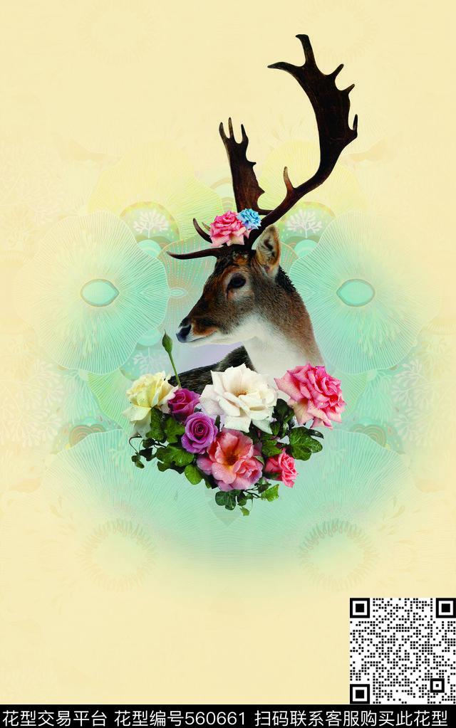 动物花卉服装数码印花华亿平台下载（图片编号: 560661） - 瓦栏（Walan）